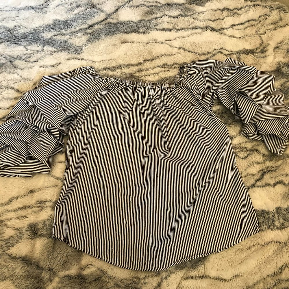 stripped woman's blouse